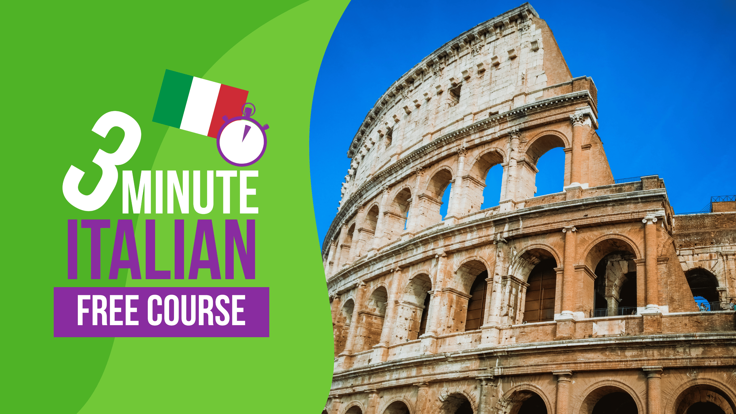 3 Minute Italian - Free course